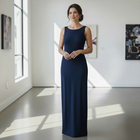 Vintage Column Dress Scoop Back Laundry by Shelli Segal - Picture 11 of 12